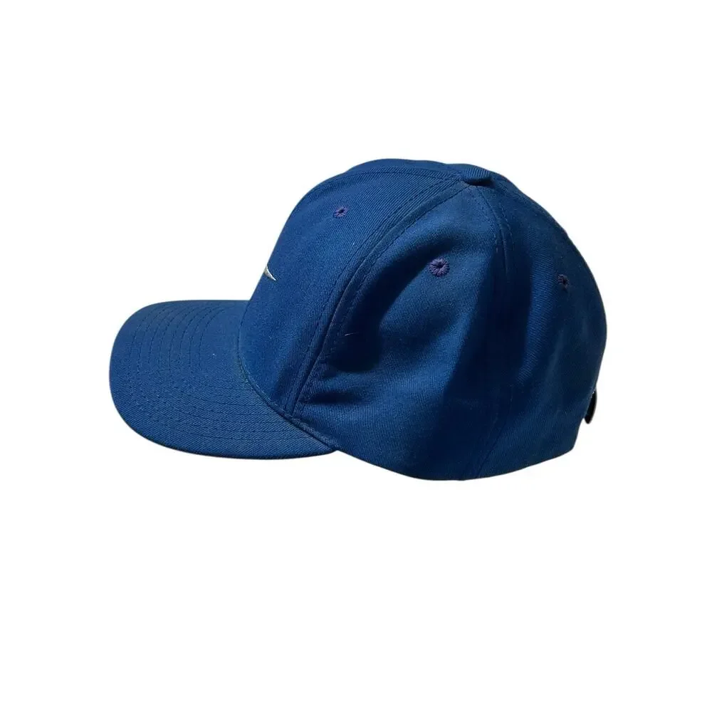 Vintage Nike Golf Hat Fitted Size Swoosh Cap Made in USA Blue